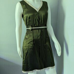 Kenzie green silk dress - 1970's inspired